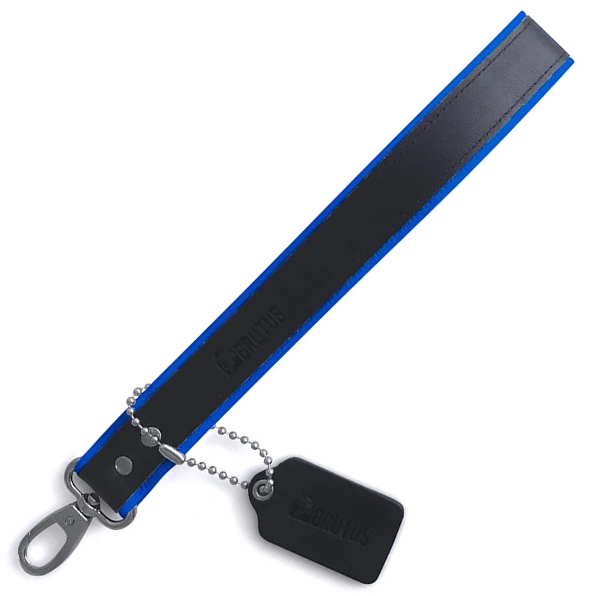 BRUTUS - Leather Puppy-Play Leash I Short I schwarz-blau