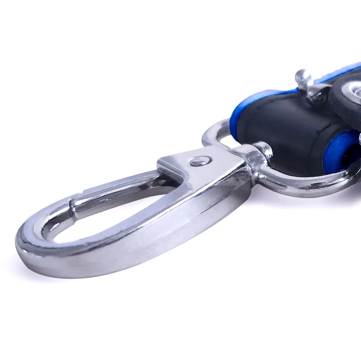 BRUTUS - Leather Puppy-Play Leash I Short I schwarz-blau