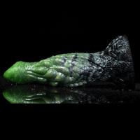 ALIENASTIC I Dildo I Kondruk I 19 x 6,5-cm I Silikon I grün-schwarz