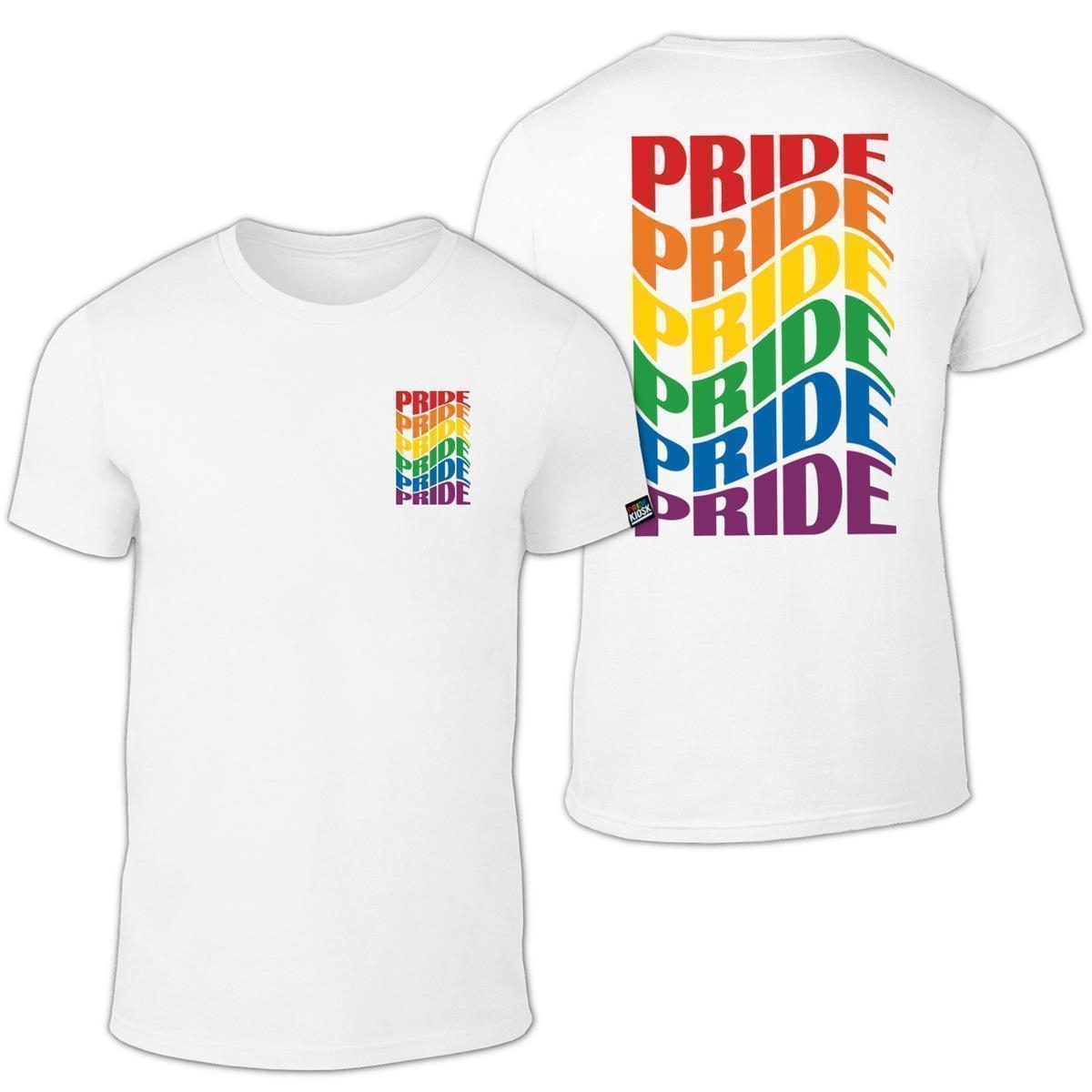 PRIDE-KIOSK - T-Shirt I Retro-Pride I Back-Print I weiß I