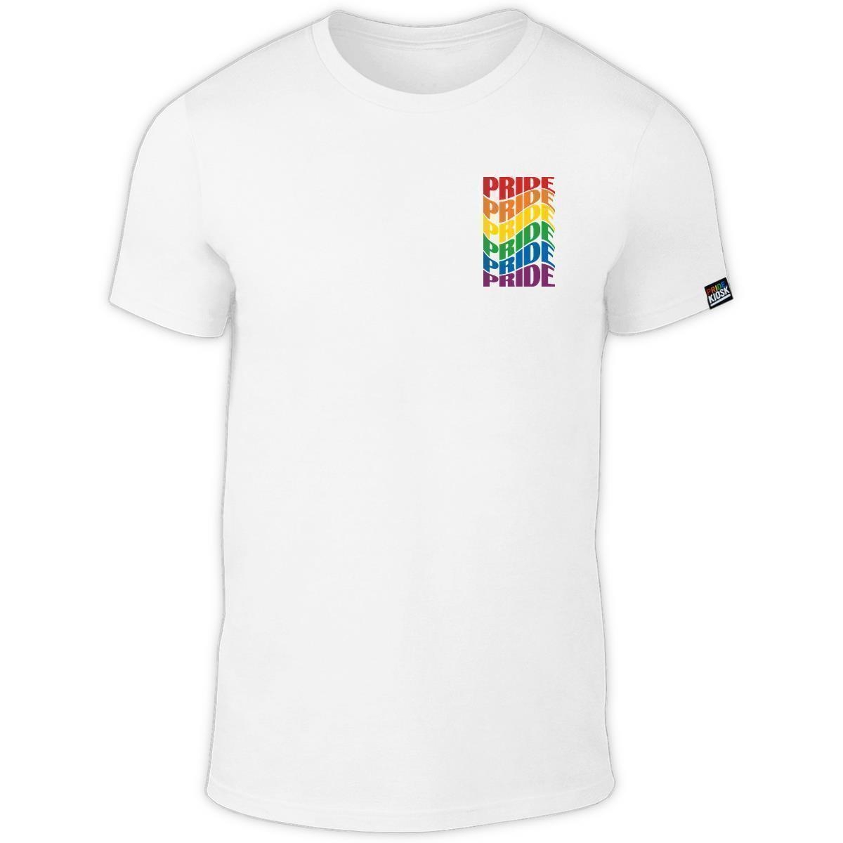 PRIDE-KIOSK - T-Shirt I Retro-Pride I Back-Print I weiß I