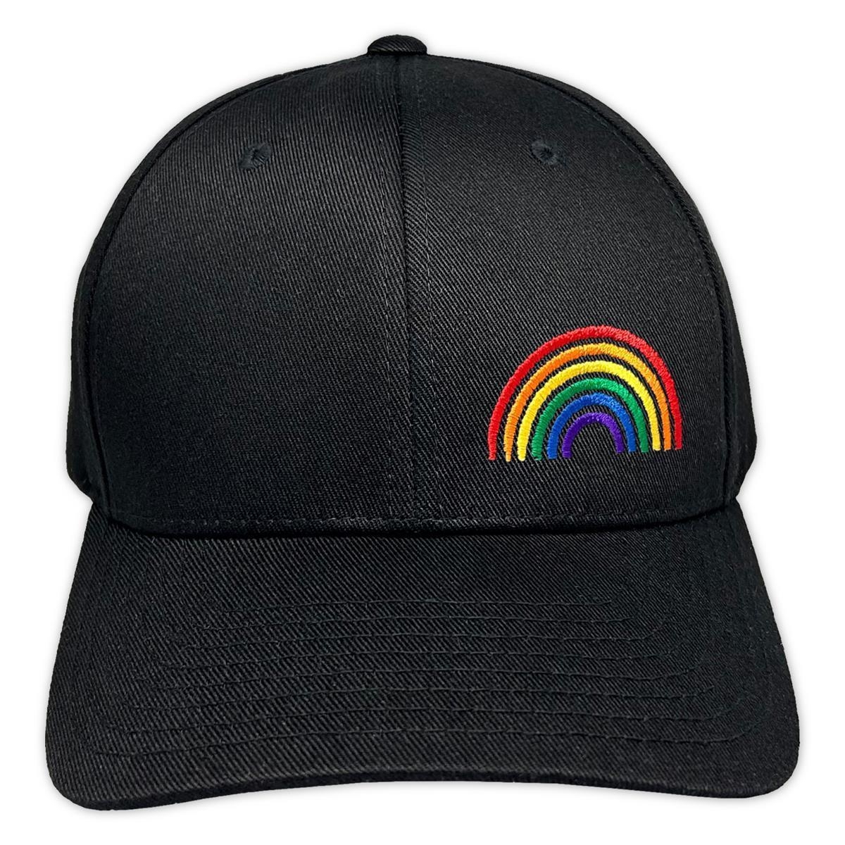 PRIDE - Flexfit-Cap I kleiner Regenbogen I schwarz