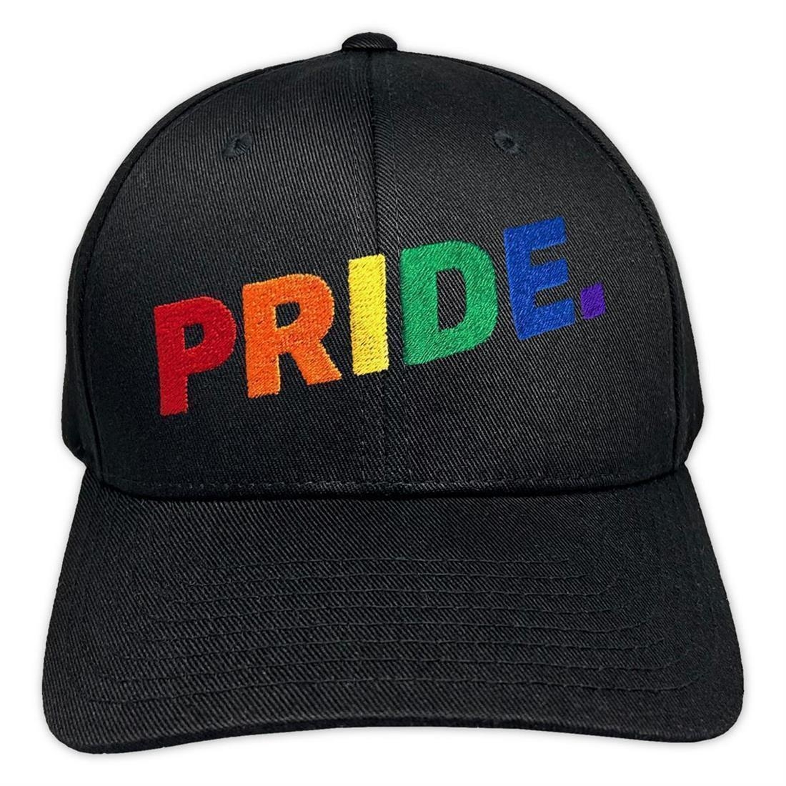 PRIDE - Flexfit-Cap I Big-PRIDE in Regenbogenfarben I schwarz