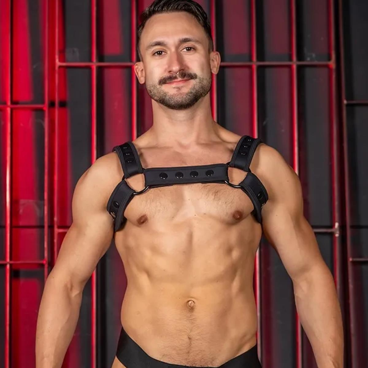 MR. S LEATHER - Neopren Harness I  Neo Carbon Black Bulldog I schwarz I