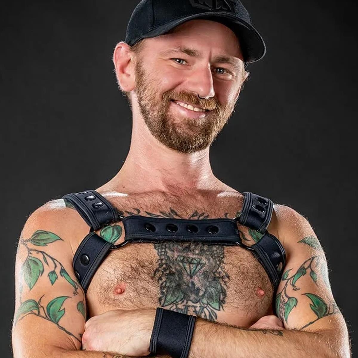 MR. S LEATHER - Neopren Harness I  Neo Carbon Black Bulldog I schwarz I