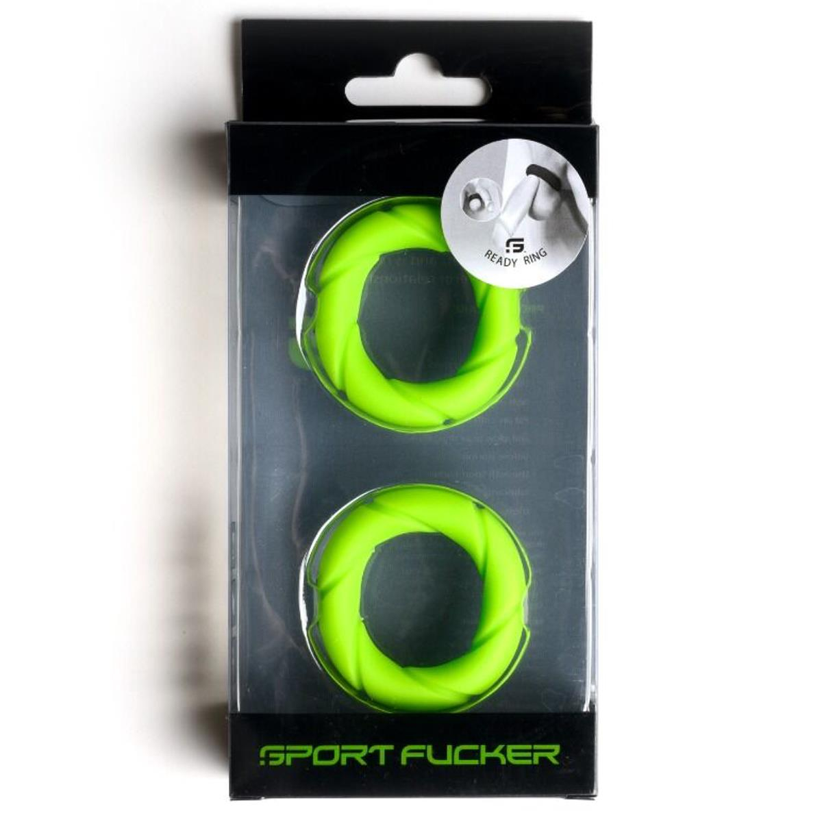 SPORT-FUCKER - Cockring I 2er-Pack I Ready Rings I Silikon+TPR I grün