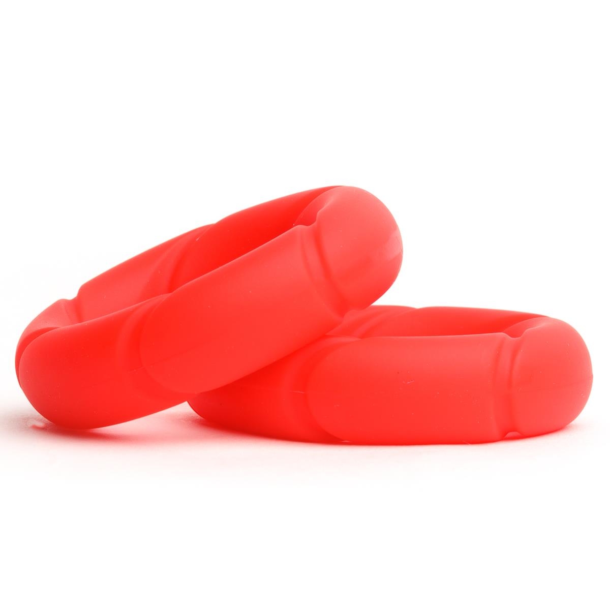 SPORT-FUCKER - Cockring I 2er-Pack I Ready Rings I Silikon+TPR I rot