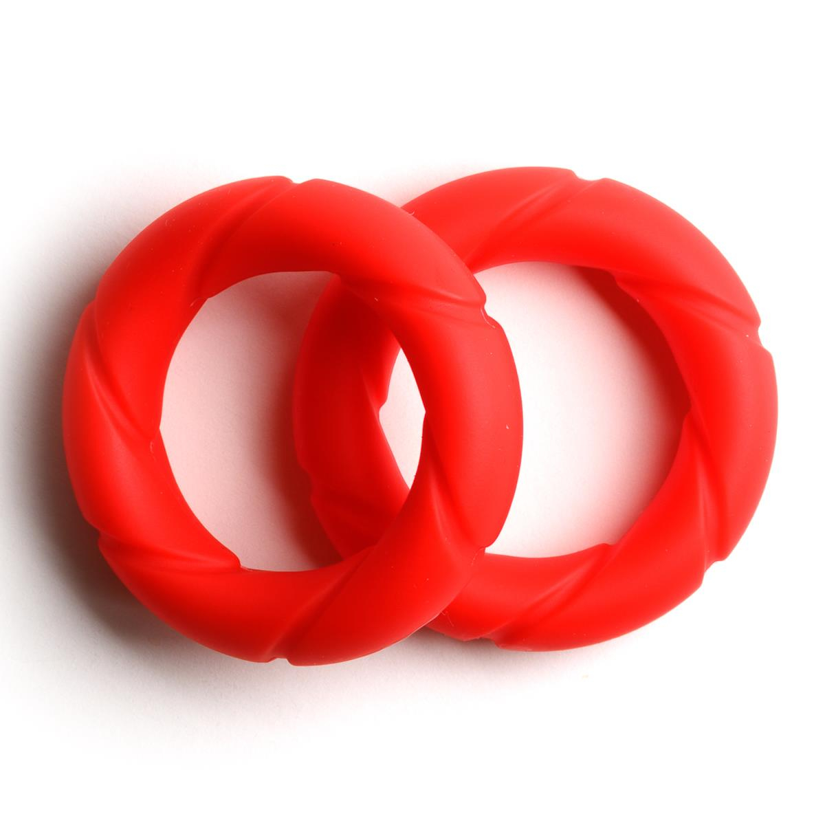 SPORT-FUCKER - Cockring I 2er-Pack I Ready Rings I Silikon+TPR I rot