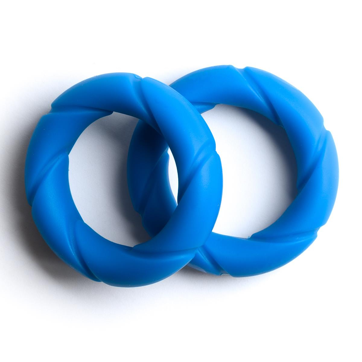 SPORT-FUCKER - Cockring I 2er-Pack I Ready Rings I Silikon+TPR I blau