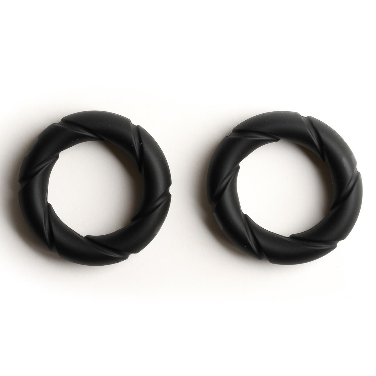 SPORT-FUCKER - Cockring I 2er-Pack I Ready Rings I Silikon+TPR I schwarz