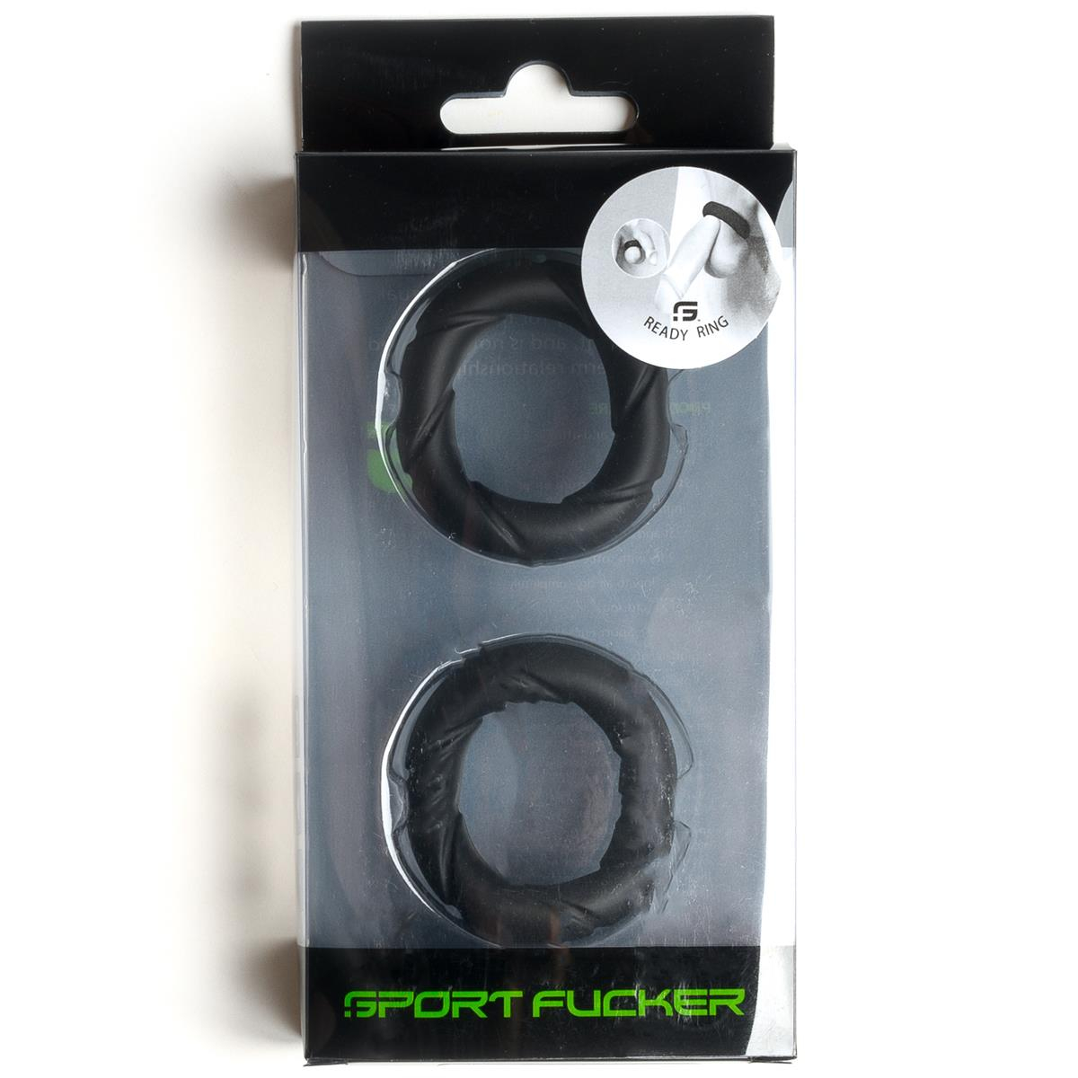 SPORT-FUCKER - Cockring I 2er-Pack I Ready Rings I Silikon+TPR I schwarz