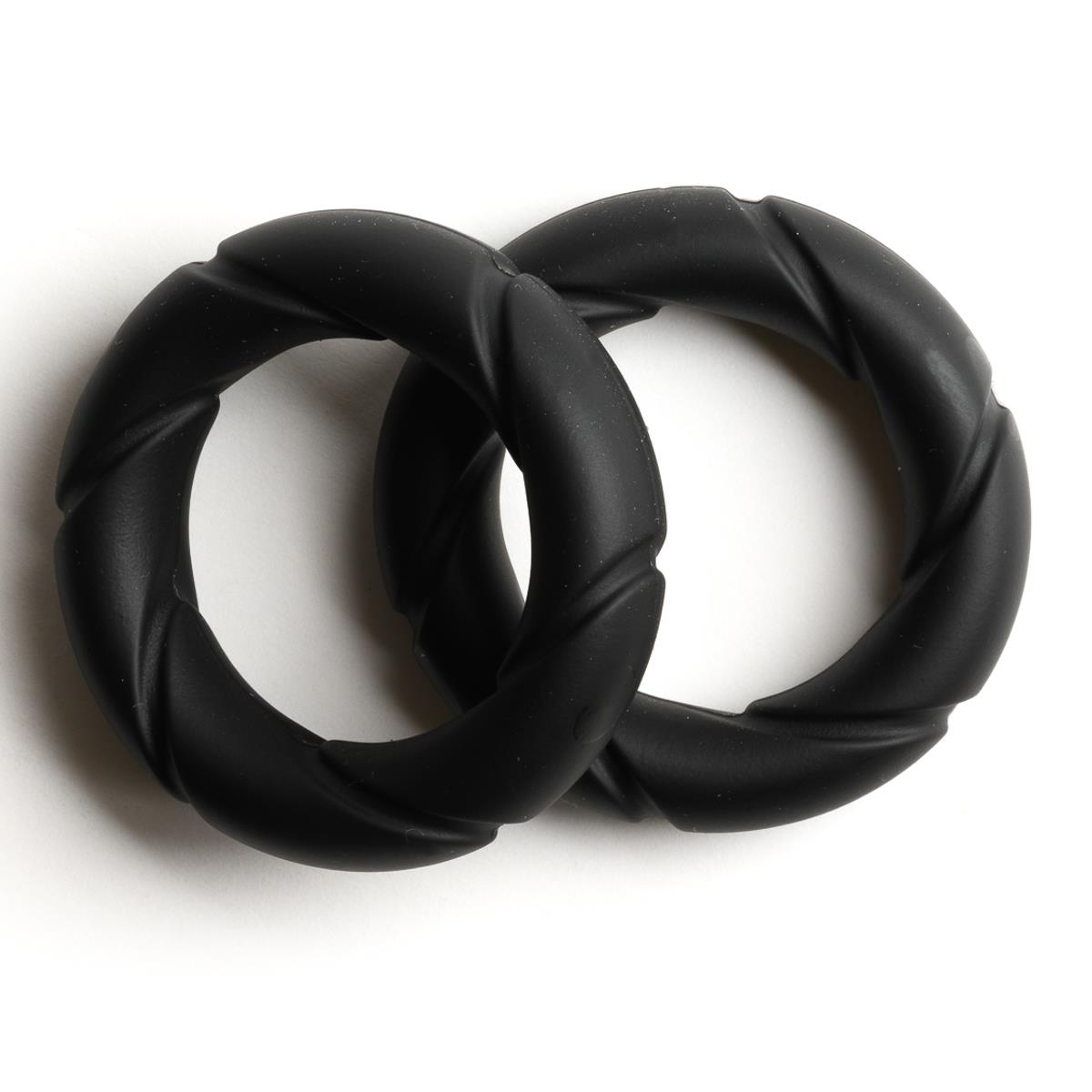 SPORT-FUCKER - Cockring I 2er-Pack I Ready Rings I Silikon+TPR I schwarz