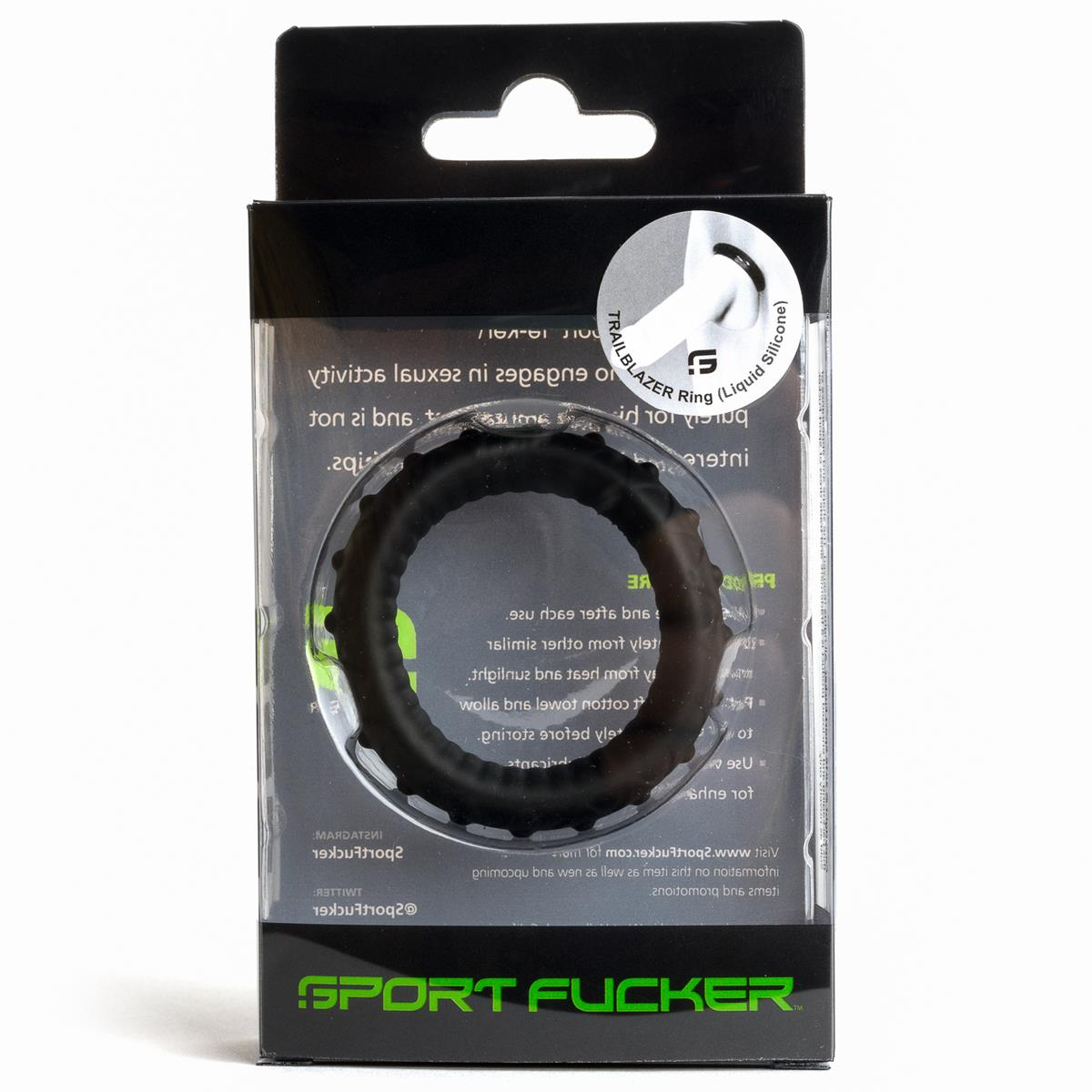 SPORT-FUCKER - Cockring I Trailblazer Ring I Silikon+TPR I schwarz