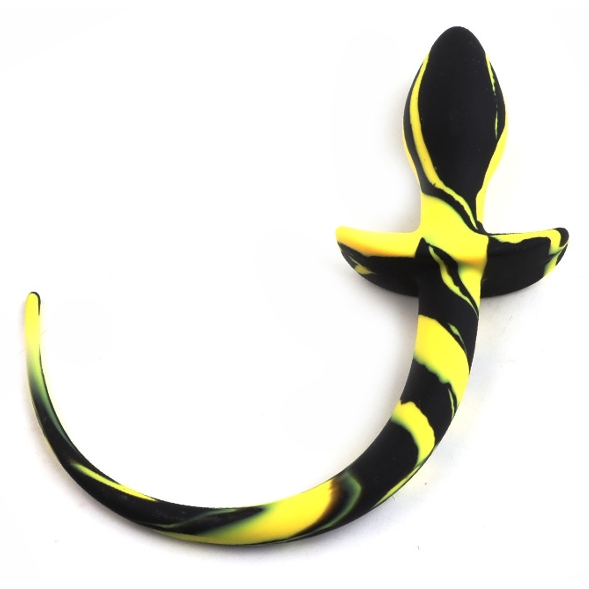 KINKY-PUPPY - Puppy-Play Dog-Tail Buttplug I TPR I schwarz-gelb