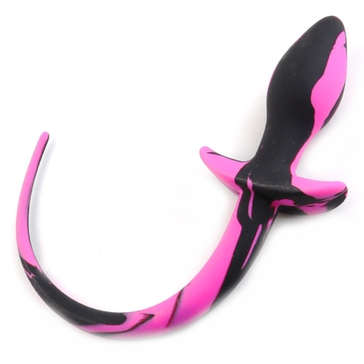 KINKY-PUPPY - Puppy-Play Dog-Tail Buttplug I TPR I schwarz-pink