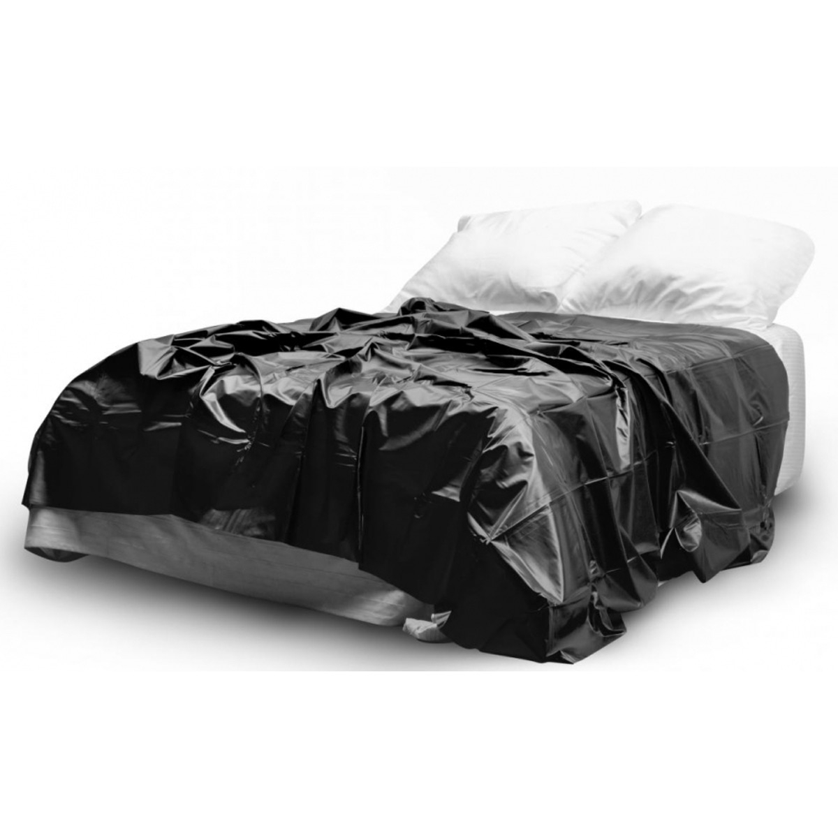 Vinyl Bettlaken I 200 x 230-cm I PVC I schwarz