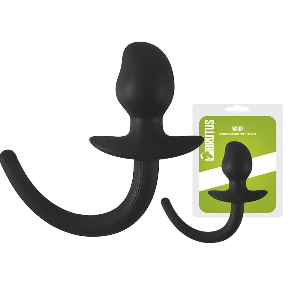BRUTUS - Puppy-Play Dog-Tail Buttplug I Silikon-TPR I schwarz