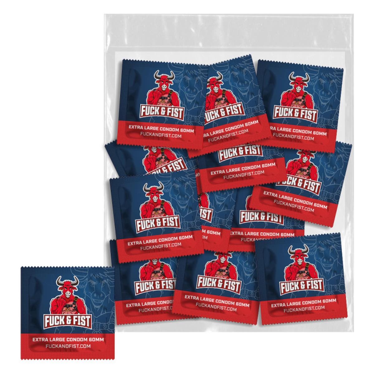FUCK & FIST - Kondome I Extra-Large 60-mm I 12-er Packung I transparent