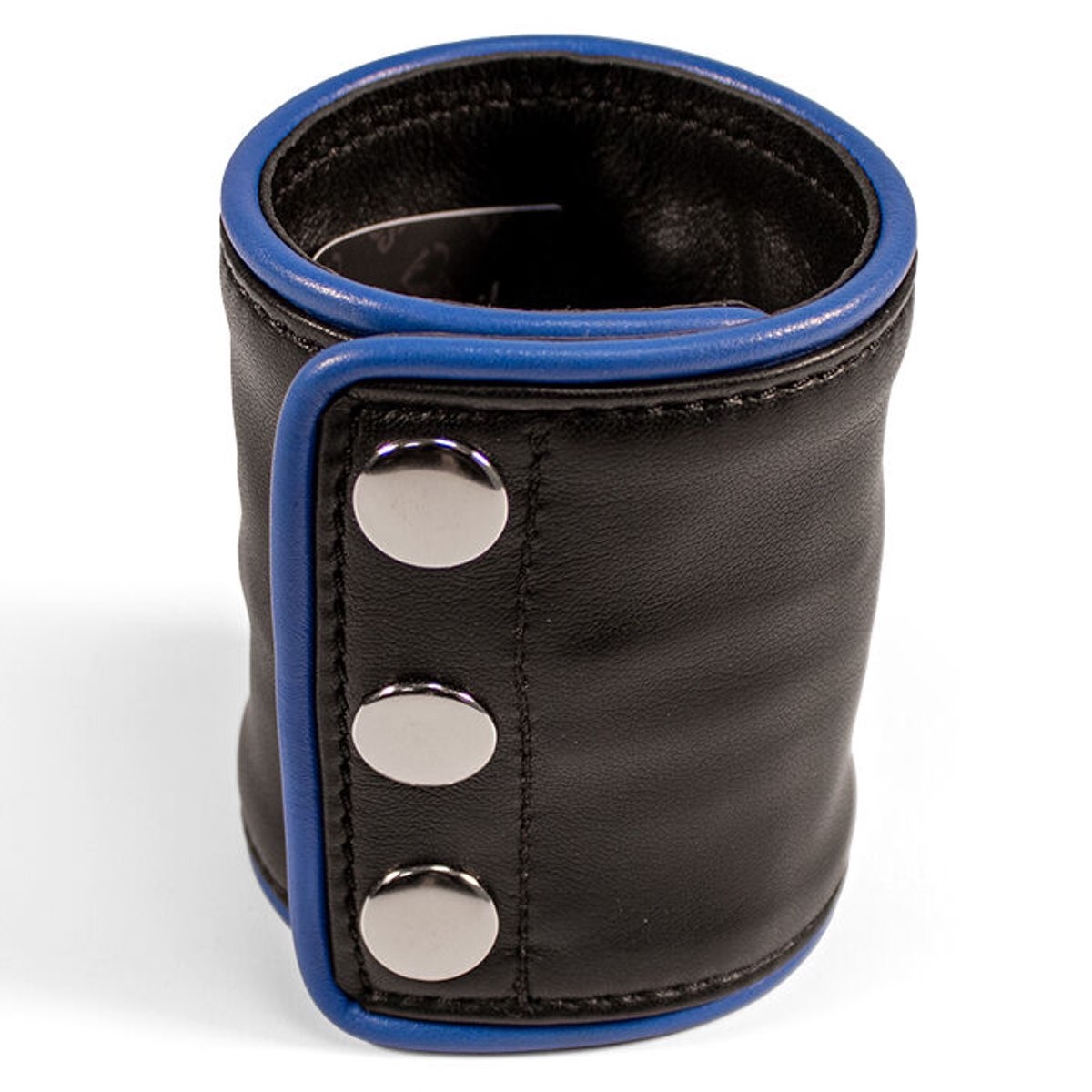 BRUTUS - Leder Armband I Leather Wristwallet Zip I schwarz-blau