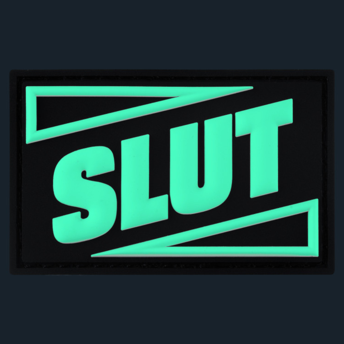 FUCK & FIST - Rubber Klett-Patch I Slut I 4 x 6,5-cm