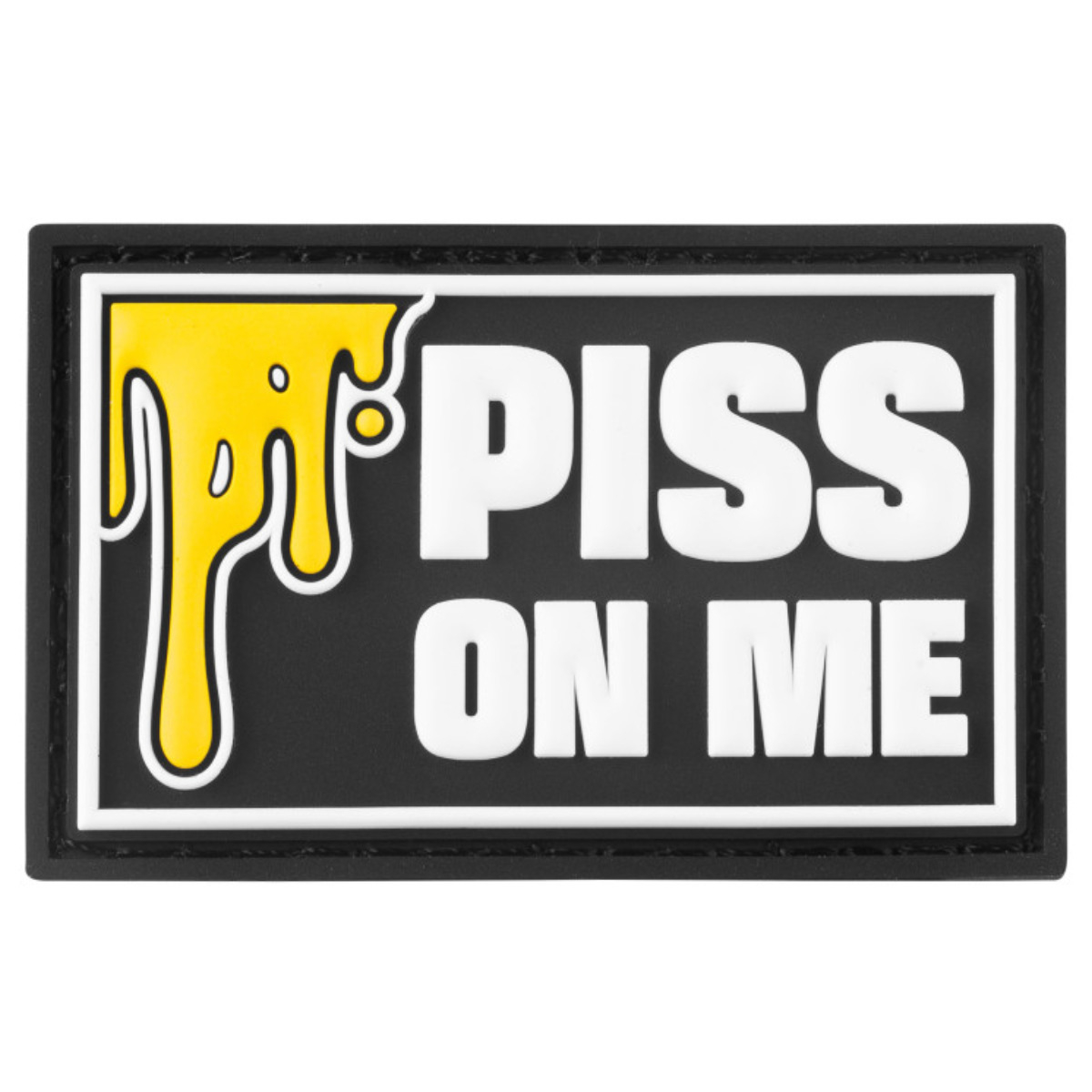 FUCK & FIST - Rubber Klett-Patch I Piss On Me I 4 x 6,5-cm