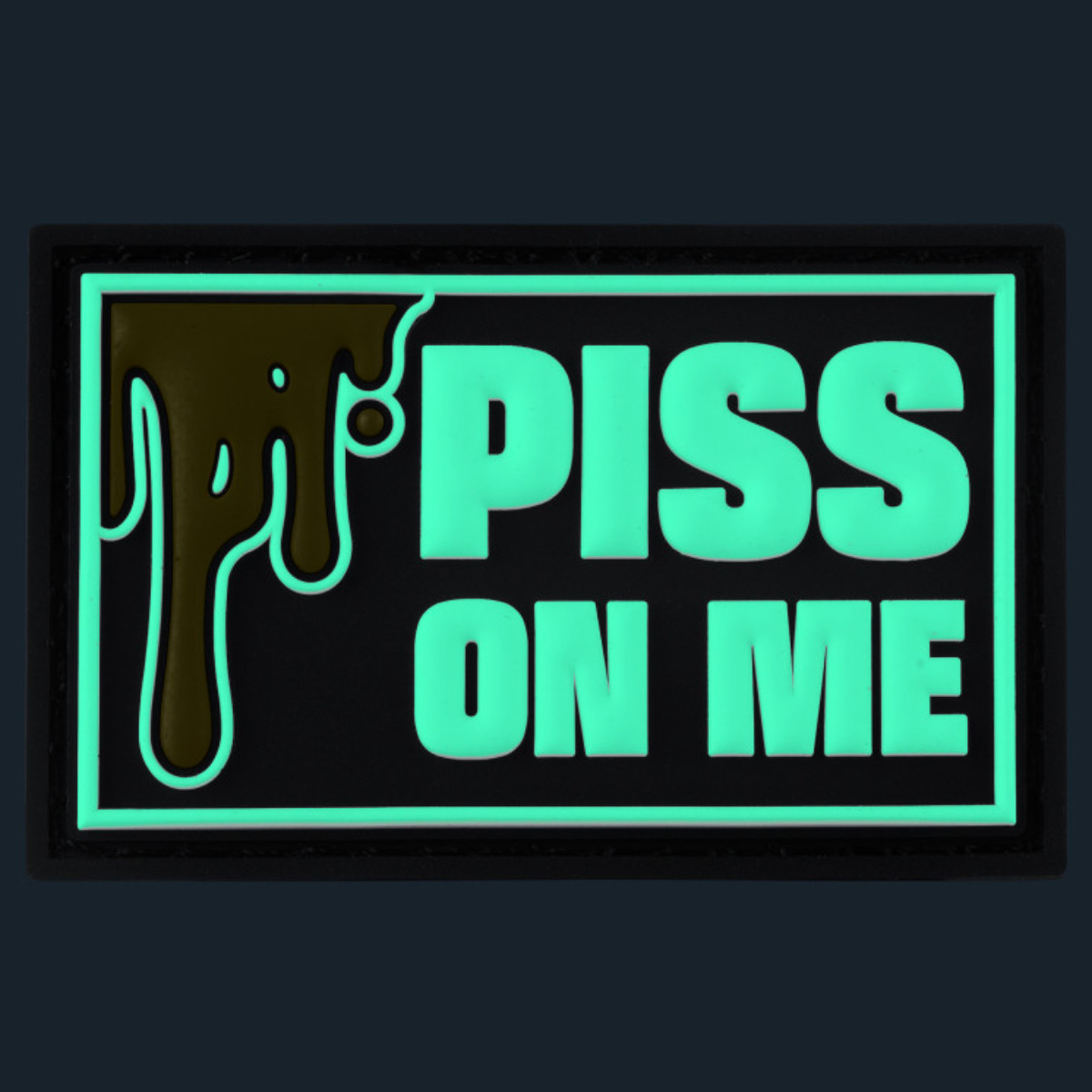 FUCK & FIST - Rubber Klett-Patch I Piss On Me I 4 x 6,5-cm