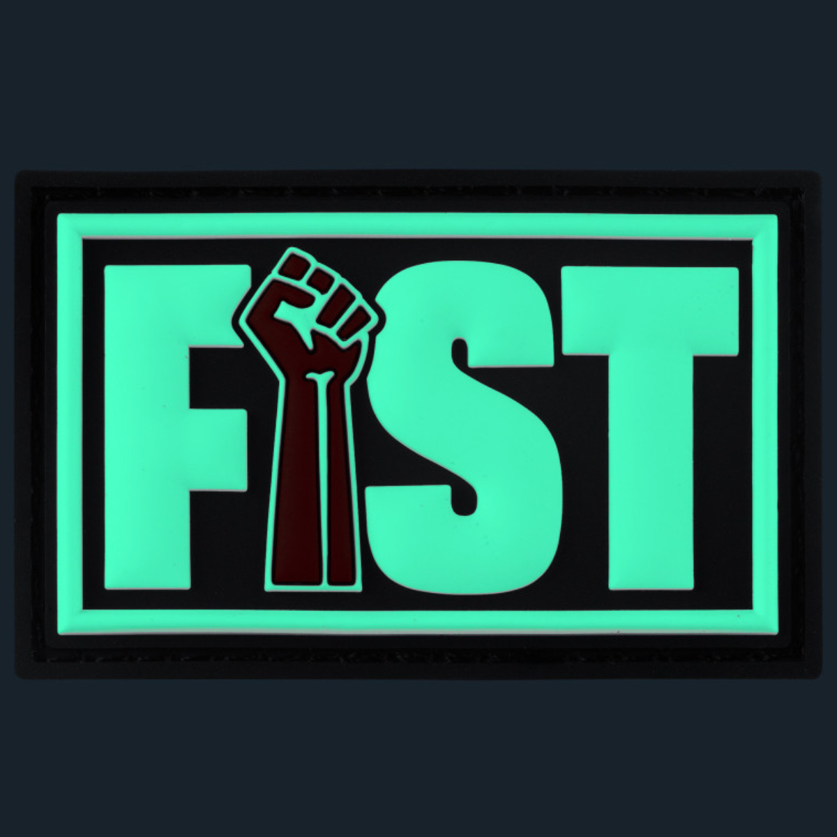 FUCK & FIST - Rubber Klett-Patch I Fist   I 4 x 6,5-cm