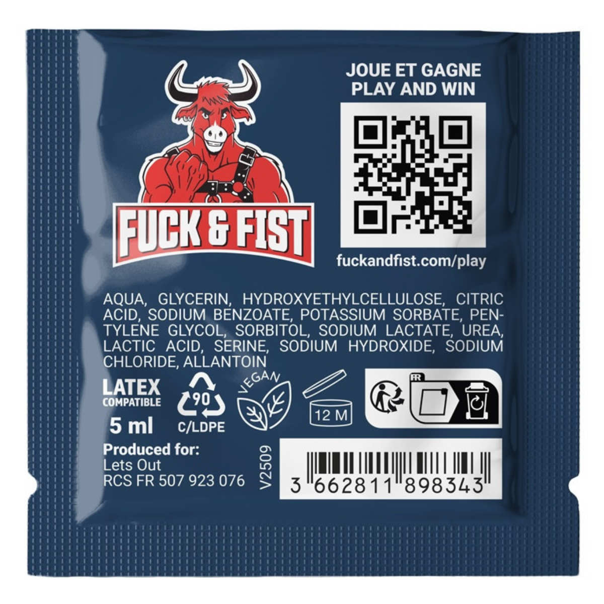 FUCK & FIST - Gleitgel auf Wasserbasis I 5-ml Sachet