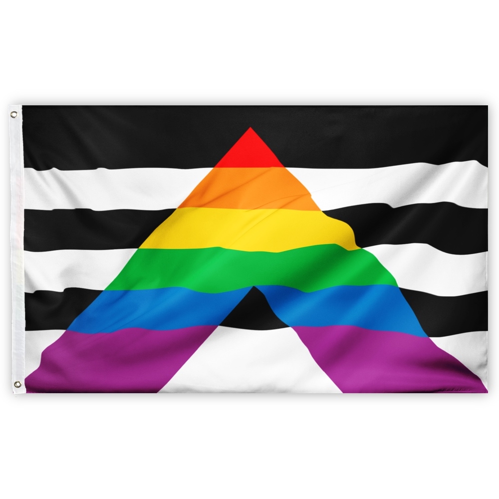 PRIDE-Flagge I Straight Ally I 90 x 150-cm