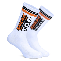 SNEAKFREAXX - Socken I Sneak-Top I weiß-neonorange