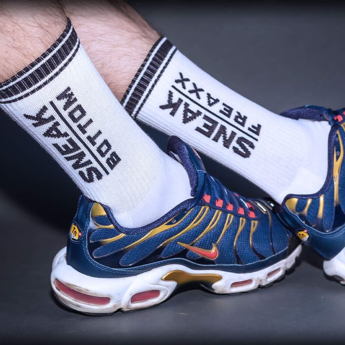 SNEAKFREAXX - Socken I Sneak-Bottom I weiß-schwarz