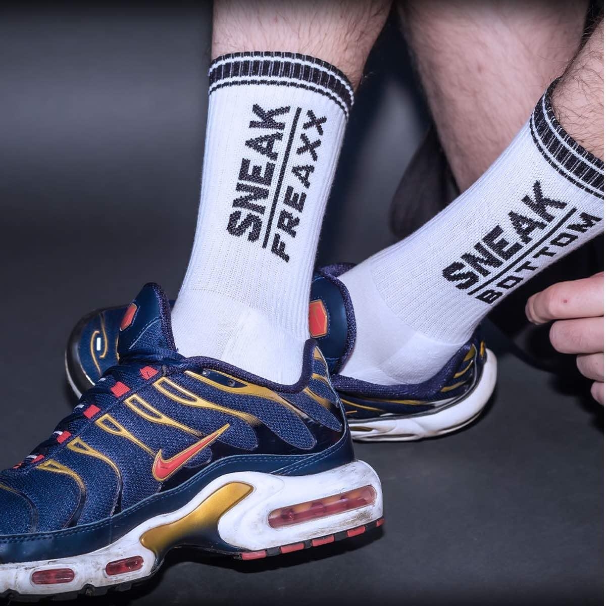 SNEAKFREAXX - Socken I Sneak-Bottom I weiß-schwarz